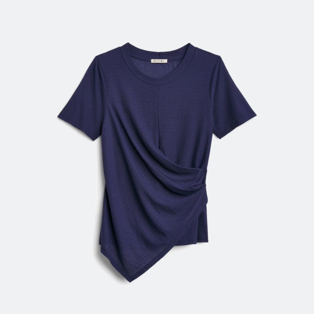 Beacon Katy Short Sleeve Knit Top - Navy